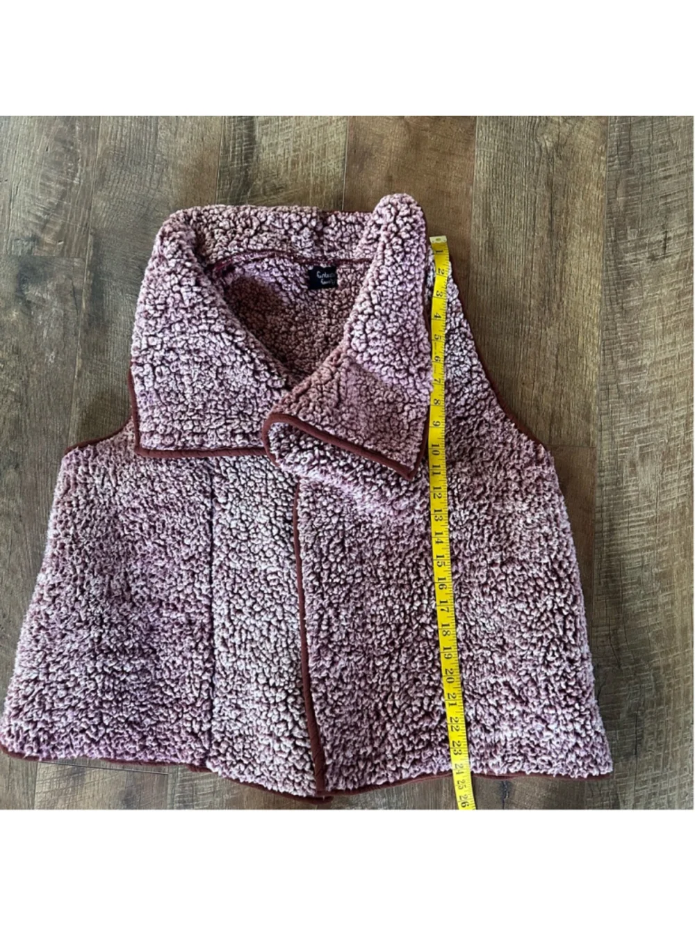 Women's Fantastic Fawn Vest Size L Purple Sherpa Summer